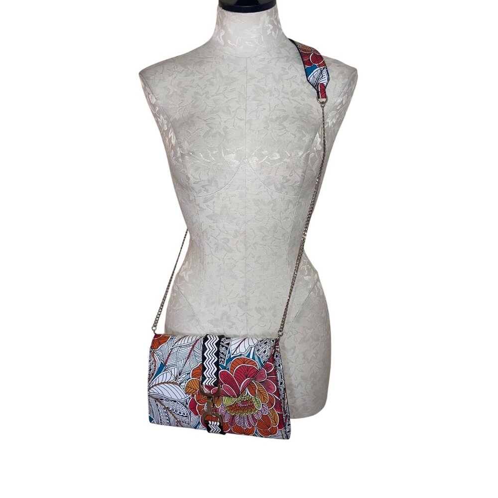 Trina Turk Womens Shoulder Crossbody Bag Multicolor Floral Print Casual - Picture 7 of 16